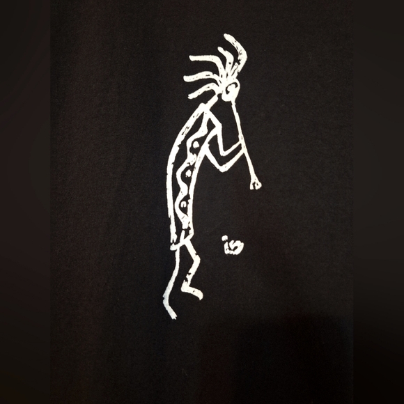 🇺🇸 vintage cactus small black button-up vest front back kokopelli graphic - Picture 6 of 7